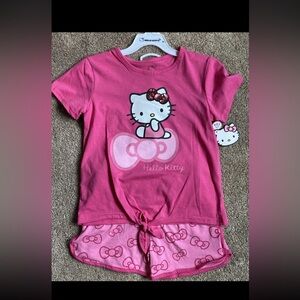 NWT Hello Kitty Girls 2 Piece Shirt & Shorts Set, Pink, Size 8/10